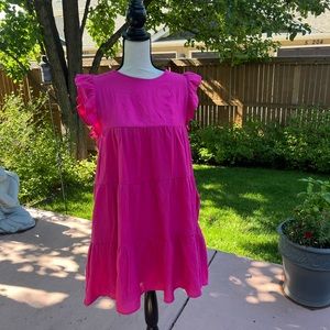 Pink Summer Ruffle Dress from Vici SZ small